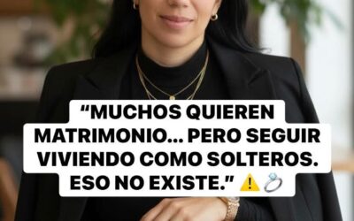 «Muchos quieren el matrimonio. . .pero seguir viviendo como solteros. eso no existe