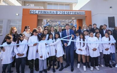 Orrego inauguró en Chimbas una nueva escuela y una ENI para fortalecer la educación pública