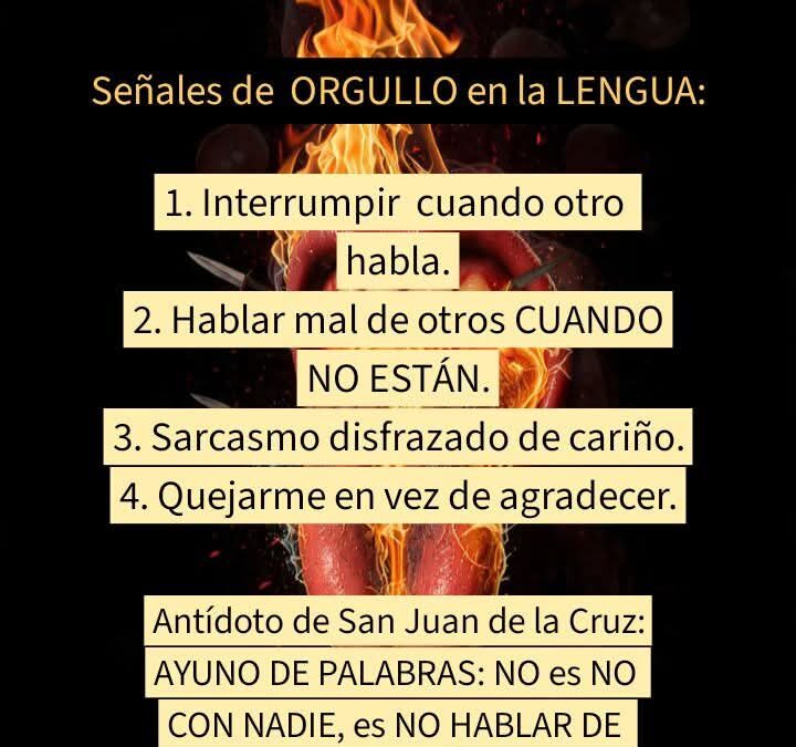 Demasiado orgullo en la lengua. . .