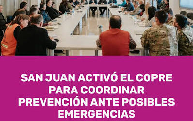 COPRE: Coordinación Provincial de Respuesta ante Emergencias